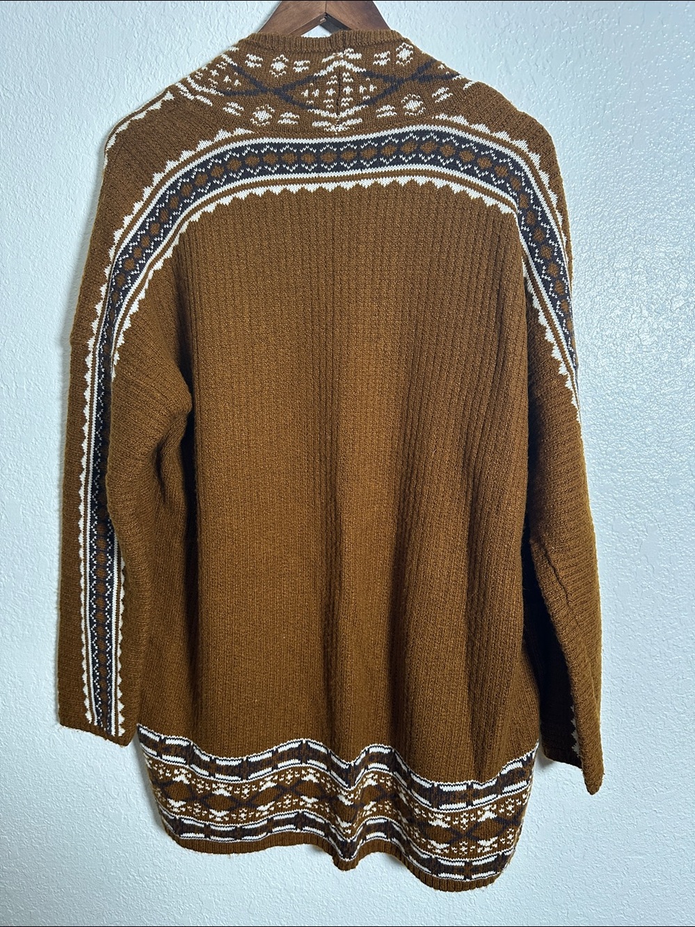 Lucky Brand Southwestern BOHO Knit Open Cardigan Sweater with Pockets Size XL - Picture 2 of 10